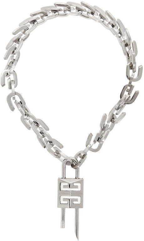 Shop Givenchy G Link Necklace in Metal 